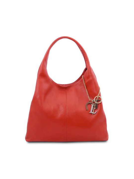 Tuscany Leather TL142264 Δερμάτινη Γυναικεία Τσάντα Ώμου Κόκκινη
