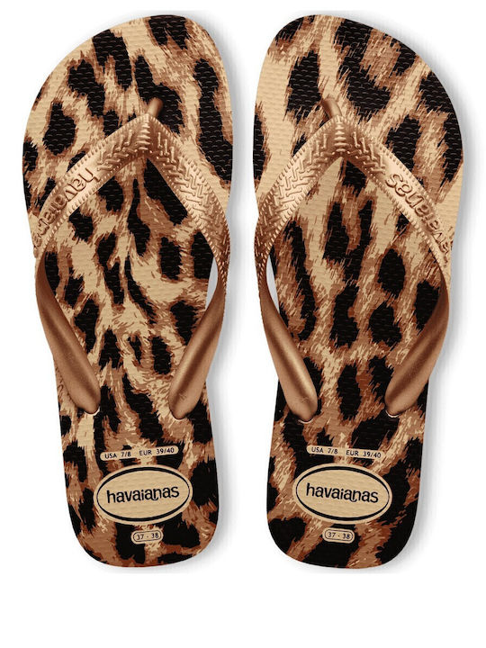 Havaianas Top Animals Șlapi damă în culoarea aurie