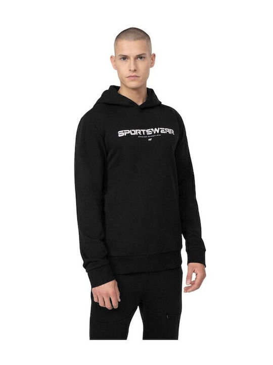 4F M266 Φούτερ με Κουκούλα deep black