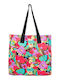 Billabong Happy Days Din Material Textil Geantă de Plajă Floral Multicolor