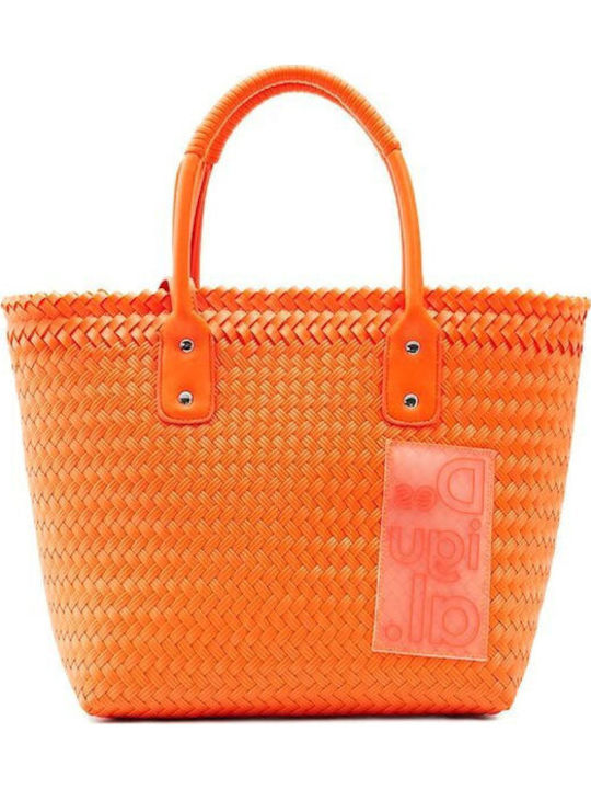 Desigual Zaire Straw Beach Bag Orange