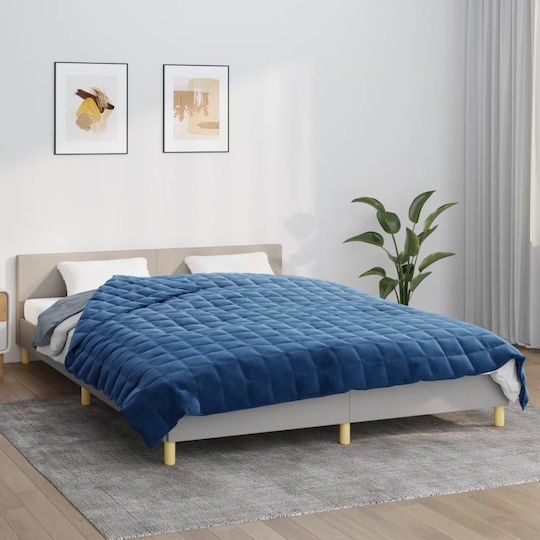 vidaXL Κουβέρτα Βαρύτητας Διπλή 200x225εκ. Μπλε