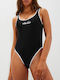 Ellesse One-Piece Swimsuit with Open Back Black