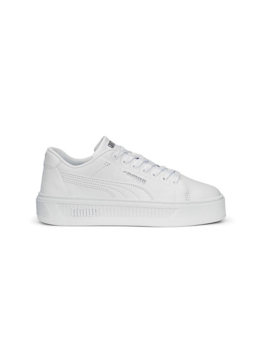 Puma Smash Platform V3 Γυναικεία Sneakers Λευκά