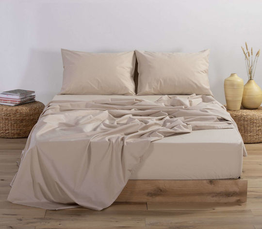 Nef-Nef Homeware Basic Διπλό 140x200+30εκ. με Λάστιχο 730 Beige Nef-Nef Homeware Basic Διπλό 140x200+30εκ. με Λάστιχο 730 Beige