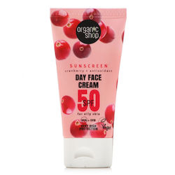 Organic Shop Cranberry Sonnenschutz Creme Für das Gesicht SPF50 50ml