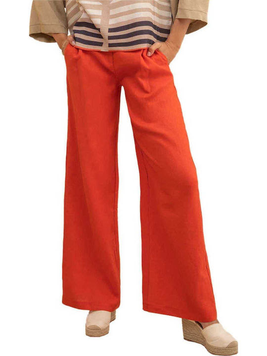 Moutaki Damen Leinen Hose Braun