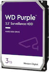 Western Digital Purple 3TB HDD Σκληρός Δίσκος 3.5" SATA III 5400rpm με 256MB Cache για Καταγραφικό