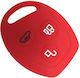 Silicone Car Key Cover Case with 3 Buttons for Ford Red