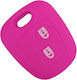 Silicone Car Key Cover Case with 2 Buttons for Citroen / Peugeot / Toyota Pink
