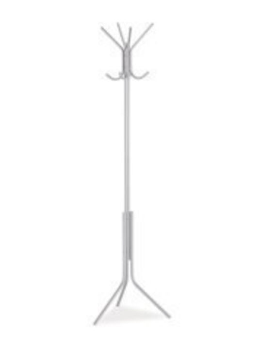 Diommi Freestanding Coat Rack Metallic White 170cm