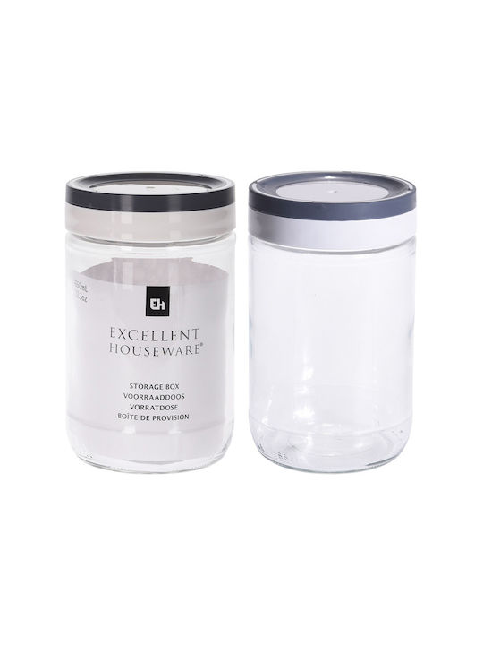 Excellent Houseware Vase General Use with Airtight Lid Glass 660ml 1pcs