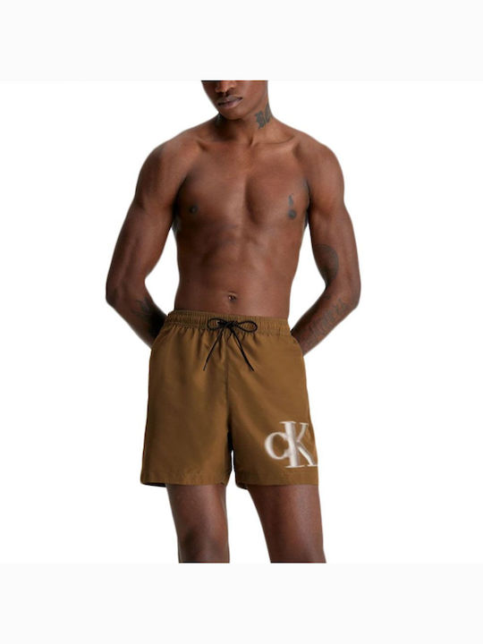 Calvin Klein Мъжки Бански Плувни Шорти Каки