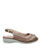 Peep Toe Pantofi cu toc cu Curea Bronz