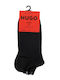 Hugo Men's Solid Color Socks Black 6Pack
