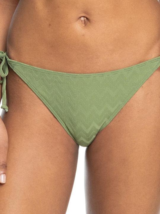 Roxy Bikini Slip with Ties Green