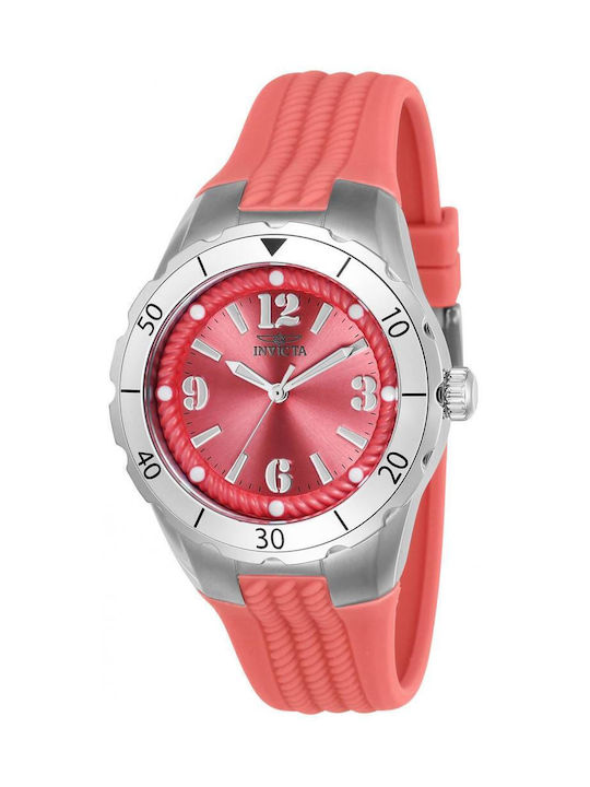 Invicta Angel Часовник с Червен Каучукова каишка