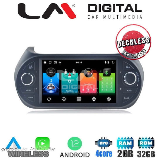LM Digital Car Audio System for Peugeot Bipper Fiat Fiorino / Qubo Citroen Nemo 2008> (Bluetooth/USB/WiFi/GPS/Apple-Carplay/Android-Auto) with Touch Screen 9"