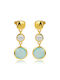 Jools Earrings Pendants from Silver Gold Plated with Stones