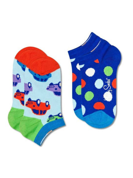 Happy Socks Șosete Scurte pentru Copii Car Albastru 2 Perechi