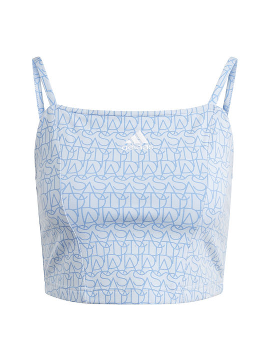 Adidas Feminină Sportivă Bluză cu curea de spaghete Albastră