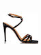 Saline Fabric Sandals Black