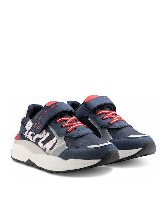 Merak Kinder Sneakers mit Klettverschluss Marineblau