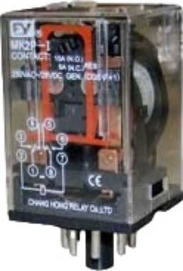 Releu Industrial Releu 12V 5buc 8P 12V DC - 8P 12V CC 01.077.0235