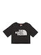 Crop Top pentru copii Cu mânecă scurtă Negru Easy