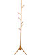 Freestanding Coat Rack Wooden Brown 38x38x173cm