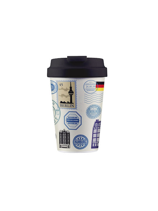 Chic Mic Germany Tasse Bamboo mit Deckel Schwarz 350ml 1Stück