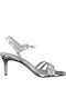 Tamaris Women's Sandals with Thin Medium Heel In Silver Colour