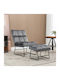 cu Puf Gri 60x80.5x89cm