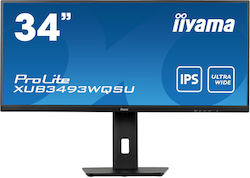 Iiyama Prolite XUB3493WQSU-B5 Ултраширок IPS HDR (High Dynamic Range) Монитор 34" QHD 3440x1440 с Време за Реакция 4мс GTG