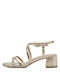 Tamaris Women's Sandals Gold with Chunky Medium Heel