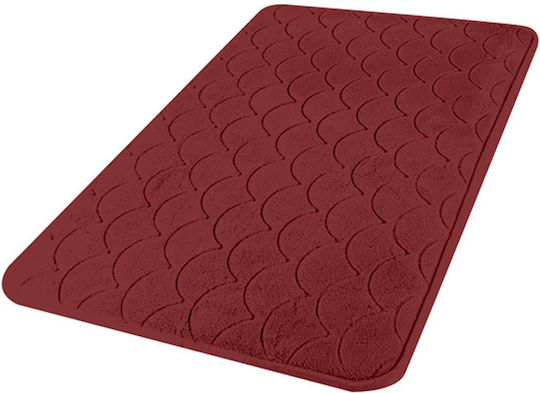 Non-Slip Bath Mat Memory Foam Barney’s 24595 Burgundy 50x120cm