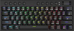 Redragon Noctis K632 Pro Ασύρματο Gaming Μηχανικό Πληκτρολόγιο 60% με Custom Red διακόπτες και RGB φωτισμό (Αγγλικό US) Κόκκινο