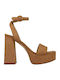 Jans2 Suede Sandals Tabac Brown