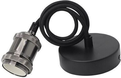 Optonica Pendant Light Black with Socket E27