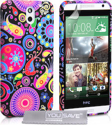 YouSave Accessories Задна корица Многоцветеη (HTC Desire 610) YouSave Accessories Задна корица Многоцветеη (HTC Desire 610)
