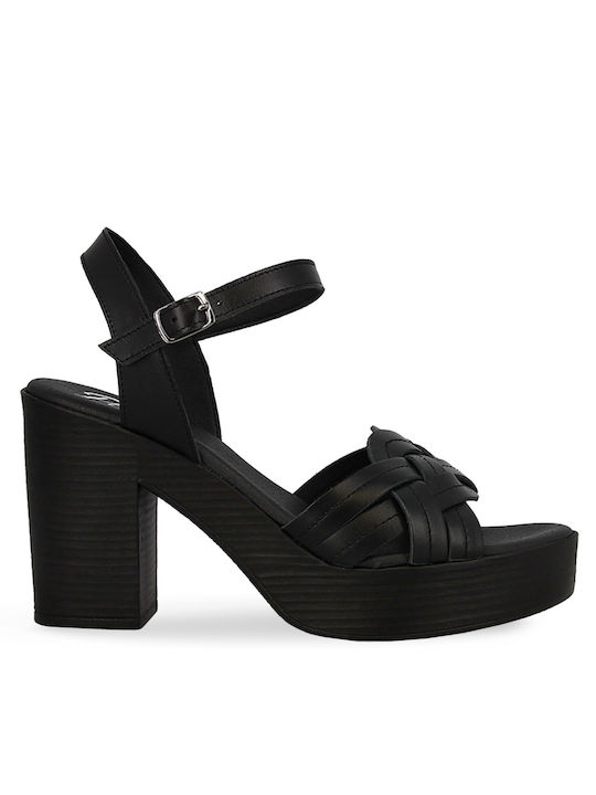 Parex Leather Women's Sandals In Black Colour 11627150.B