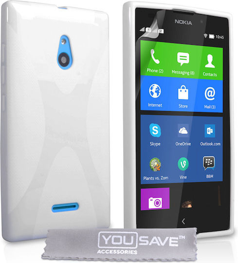 YouSave Accessories Back Cover Silicon Alb (Nokia XL)