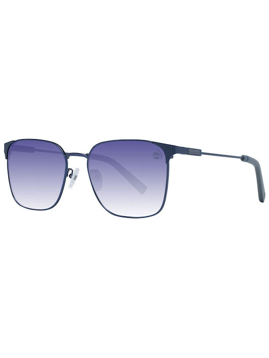 Timberland Men's Sunglasses with Navy Blue Plastic Frame and Blue Mirror Lens TB9275-D 91D