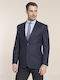 Semi-Canvas Checkered Suit Jacket modern fit Vardas Blue Check