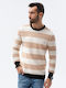 Ombre Herren Langarm-Pullover Beige