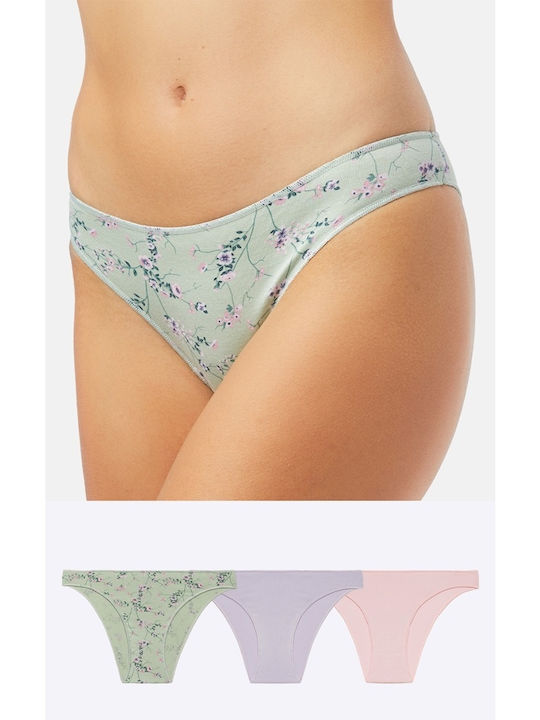 Minerva Fimelle Rio Damen Slip 3Pack Pink-lilac...