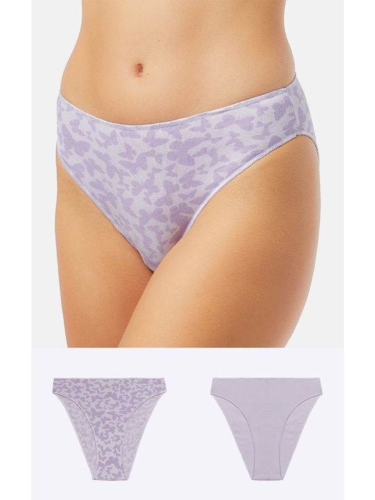 Minerva Fimelle Women's Slip 2Pack Lilac