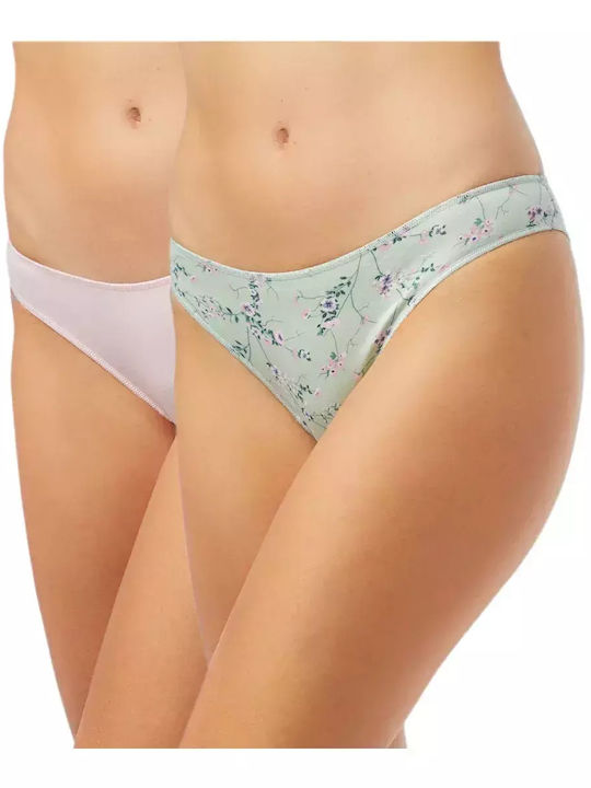 Minerva Fimelle Rio Women's Slip 2Pack Pink/Green