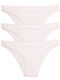 Βαμβακερά Γυναικεία Slip 3Pack Λευκά