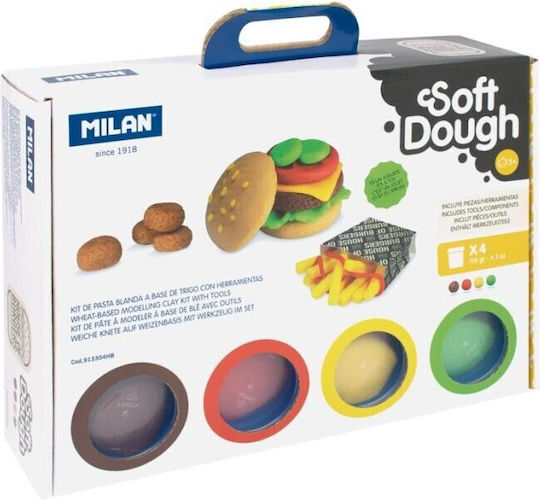 Milan Plasticină - Joc House of Burgers pentru 3+ Ani 4 Buc